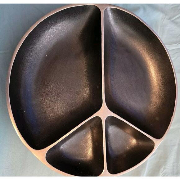 Inspired Generations Aluminum “Peace” Serving Dish With The Rich Look Of Pewter - Picture 2 of 7